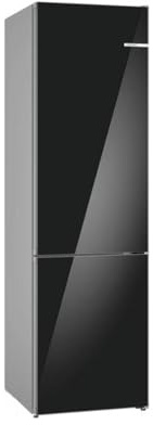Bosch, Frigorífico combinado de libre instalación, Cristal Negro, KGN39LBCF | Conserva tus alimentos frescos más tiempo en el cajón VitaFresh y despídete de la escarcha con la tecnología NoFrost.