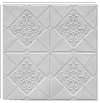 3D-Stereo-Wandaufkleber, selbstklebende, wasserdichte Deckenpaneele, Heimdekoration, Dach, Schaumstoff, 70 x 70 cm, Wohnzimmer, TV-Hintergrund, Relief, Grau, 35 x 38 cm