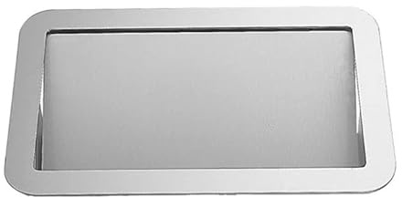 LYXXW Cubo de Basura en Armario de Acero Inoxidable Tapa 15L Tapa de Papelera Empotrada Papelera Pequeña Cuadrada Metal Papelera Encimera para Hogar y Oficina,Square