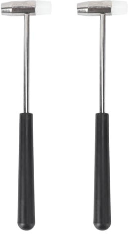 LIFKOME 2pcs Mini Hammer Tiny Walnut Hammer Tiny Hammer breakable Heart mallets DIY Repairing Tool Miniature Mini Toy Watch Repairing Hammer Iron Small Walnut Child Metal