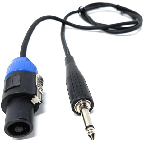 DRUT 1.5m Speakon to 6.35mm 1/4'' Jack Low Loss PA Speaker, Guitar, Music | Instrument Cable Lead 5ft