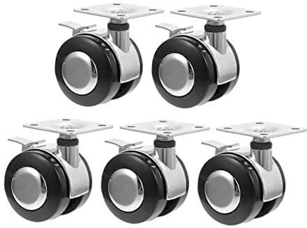 BESTonZON 5pcs Furniture Moving Wheels Chair Wheels Runners Strong Casters for Home Office Easy to Use