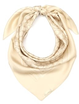 COACH Damen Vintage Signature C bedruckter Seidenschal, Kreide, Einheitsgröße