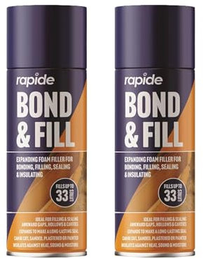 PEBBLE HUG Expanding Foam Filler Spray, quick-drying, Durable Construction, Ideal for Both Indoor and Outdoor Use, Fills the Gaps Around Pipes, Windows, 500ml, (2 Pcs)