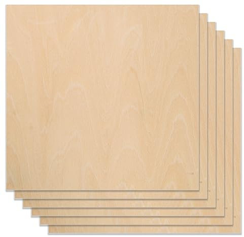 Madera contrachapada, 6 piezas de madera contrachapada de nogal negro, 30 x 30 cm, no acabada, para grabado láser en madera, corte, prensado en caliente