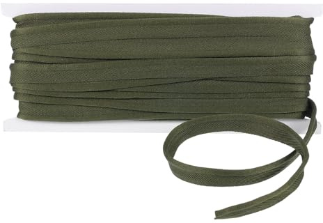 QUARKZMAN Baumwollpaspelband, 10m × 10mm breites Schrägband Nahtband Gurtband für DIY Handwerk Wimpelkette Schneidern Schürze Craft Nähen, Khaki