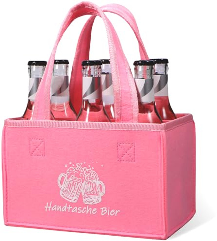 YRSorn Flaschentasche 6 Flaschen - Lustige Geschenke für Frauen, Bier Geschenk, Männerhandtasche, Damen Handtasche, Flaschenträger Geburtstagsgeschenk für Frauen 40. Geburtstag