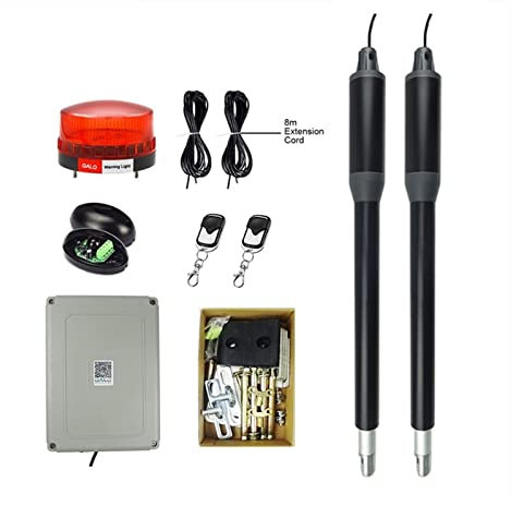 VCHICS Apriporta, Apricancello a Battente a Doppio Braccio Elettrico Automatico Forte Fino a 660 libbre Kit for Porte carrabili Hardware for vialetto per Controllo accessi(Kit C)