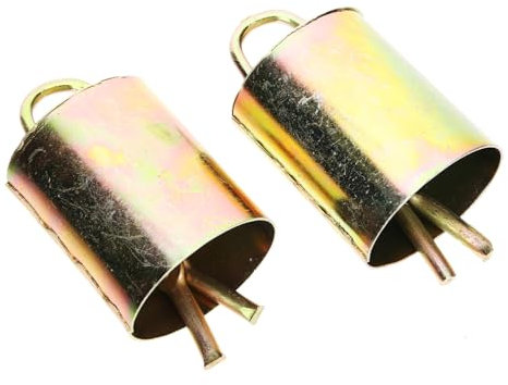 Cabilock 2stücke Metallglöckchen Rustikal Große Für Dekoration Tier Kuhglocken Vintage Kleine Zum Basteln Landwirtschaft Zubehör Klinge Klar Leicht Tragbar Haltbar