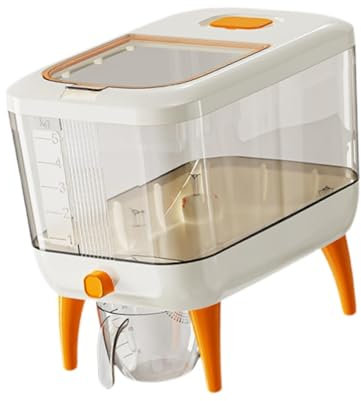 KESOTO Rice Container, Dry Food Container, Cereal Container, Rice Dispenser, Rice Barrel, Kitchen Grain Organizer, Multi, S