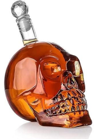 1000ml Tête de Mort, Carafe a Whisky, Carafe Tête de Mort, bouteille à vin de grande capacité pour Vodka, Brandy, Vin, Whisky