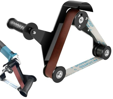 Lijadora de banda para tuberías de madera, lijadora de banda para tuberías - Lijadora de acero inoxidable para madera y tuberías - Mango ergonómico Herramienta de eliminación de óxido para óxido