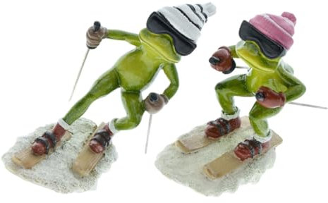 CIMAXIC 2stücke Dekorative Harz Frosch Statue Garten Dekoration Froschfigur Skulptur Für Außenbereich Blumenschale Zubehör