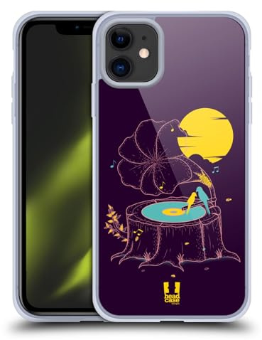 Head Case Designs Grammofono Musica nelle Natura Custodia in Gel [Protezione di Grado Militare] Compatibile con Apple iPhone 11 E Compatibile con MagSafe