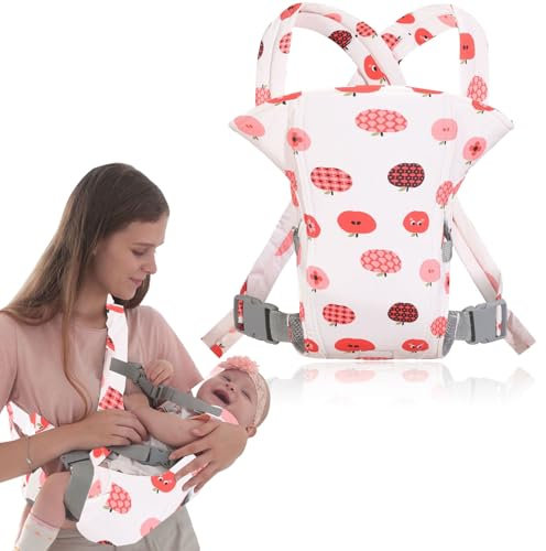 Babytrage,Baby Tragetuch,Babytrage Neugeborene ab Geburt,Tragetuch Baby Nugeboren,Atmungsaktive Baby Tragetuch,Bauchtrage Rückentrage,Babyrückentragen 0-15Kg,Neugeborene Verstellbare Babytrage