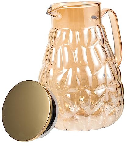 Gatuida Jarra De Agua Fría De Vidrio Jarra De Agua Caliente y Fría De Vidrio Para Uso Diario La Cocina Oficina Para Servir Jugo Té Helado y Bebidas