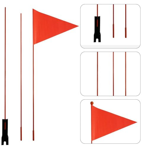 Fahrrad Wimpel Kind, Sicherheitsflagge Fahrrad, Dreiecksfahrradsicherheitsflaggen Mit Pole, Einstellbare Höhe Haltbarer Polyesterfahrradflagge, Sicherheitswimpel Für Kinderfahrrad