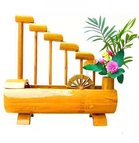 JYHHGDS Fontaine en Bambou, décoration de Jardin intérieure et extérieure, Fontaine à Eau avec Pompe, kit d'étang de Jardin, décoration de la Maison, Ornement d'eau Qui coule, D, D