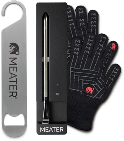 MEATER SE Bundle: Smart Wireless Meat Thermometer for Everyday Cooking with Heat-Resistant Mitts & Bar Blade Opener | Bluetooth Range for Oven, Hob, Air Fryer & More | 50+ Recipes in App
