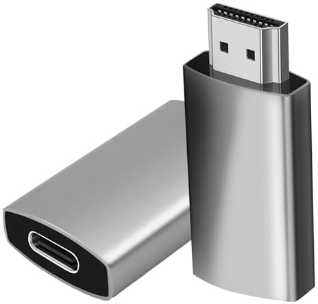 USB C to HDMI Female to HDMI Male Adapter 4K@60Hz HDR Video Converter with Thunderbolt 3/4 Support Compatible with Steam Deck iPhone 16 15 MacBook iPad Pro Surface Samsung 1 Pack