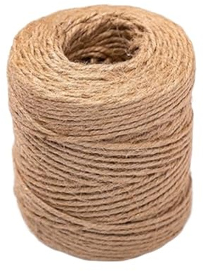 Cuerda de yute hecha a mano para proyectos de bricolaje, cuerda de cáñamo de 3 mm de grosor, paquete de 100 m para decoración de jardín de infantes, material de manualidades retro, cordel de lino