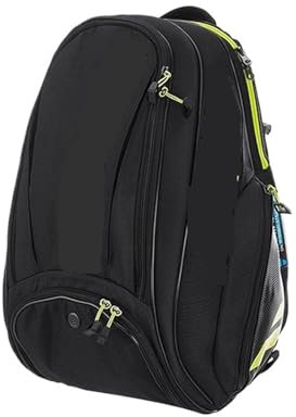 HEUchuan Tennisrucksack Herren Damen Tennisschlägertasche Unisex Tennistasche mit großer Kapazität für Tennis-, Badminton- und Squashschläger(Black Yellow)