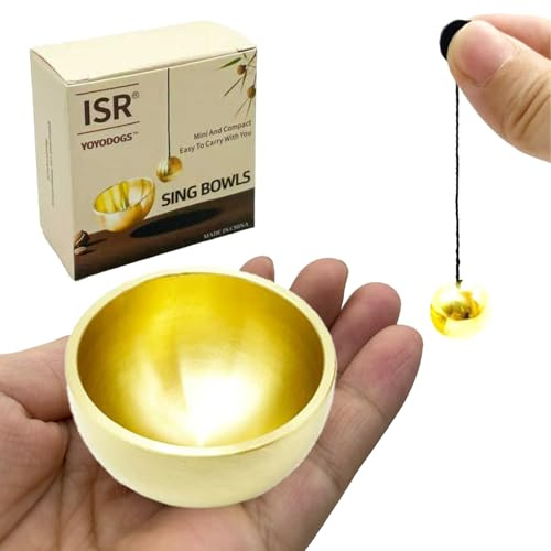 YOYODOGS Mini Singing Bowls for Healing Set,Portable Sound Bowl Brass Handcrafted for Yoga,Meditation And Mindfulness,Chakra Healing Relaxation Gifts For Men,Women