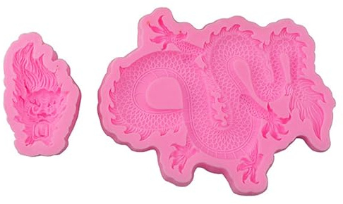 Moule en silicone détaillé en forme de dragon chinois pour la pâtisserie, la pâtisserie, le savon, la fabrication de bougies, les outils à main, les dragons