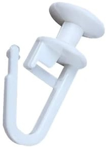 Lasitech 100/200 Ganchos for Cortinas con Pliegues de lápiz, Deslizadores for Ventanas, Accesorios plástico for Colgar(200PCS)
