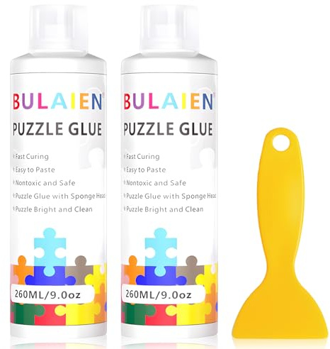 Colla Per Puzzle 2*260ml Colla Puzzle Con Testa In Spugna Accessori Per Puzzle Per Adulti E Bambini