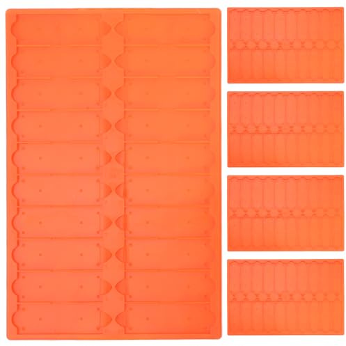 ERINGOGO Portavetrini per Microscopio da Laboratorio 5 Pezzi Arancione 20 Slot Supporto per Asciugatura e Conservazione Vetrini Accessorio per Gestione Ordinata Campioni e Spazio di