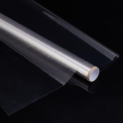 SOFPLATE Protector de Pared para Cocina Transparente de Plástico Transparente No Adhesivo Electrostático Extraíble Rollo de Cinta de Contacto para Salpicadura de Cocina A Prueba de Aceite Protector de