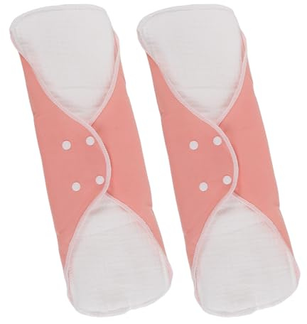 BAZEITFLOW 2 Pcs Compresas Posparto Reutilizables Compresas de Tela para Mujeres Alta Absorción y Transpirables Protección Antifugas para Incontinencia y Cuidado Femenino Diario
