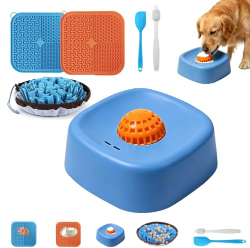 Vivipayo 4 Stück Schleckball Hund, Schnüffelteppich Hund, Schleckmatte Schnüffelmatte Beschäftigung für Kleine & Große Hunde & Welpen, Lick Sphere Integrierter Drehkugel, Langeweile Reduzierung