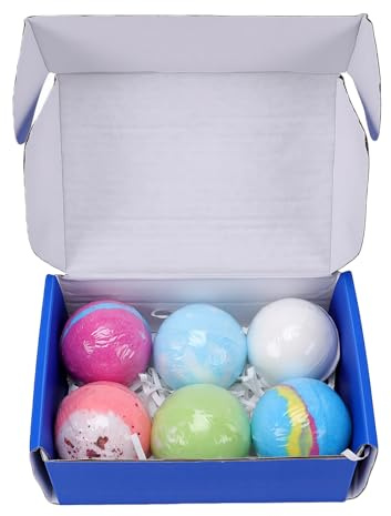 ACOGEDO 6 Palline Bagno Colorate, Giocattoli a Sorpresa, Bombe Bagno Gassate per Bambini con Molla Nascosta, Detergono Delicatamente la Pelle Sensibile, Senza Residui, Divertente
