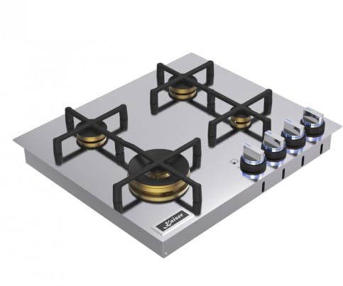 Kaiser Gaskochfeld 60 cm Edelstahl KG 6236 Turbo • Gas-on-Top • 4 SABAF Gasbrenner • 4,0 kW Turbo-Wokbrenner • Gusseisen Topfträger • Erdgas & Propan LPG• Avantgarde PRO