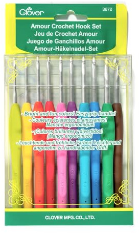 Clover 3672 Amour Crochet Hook Set, 10 sizes