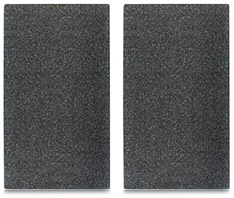 Zeller 26255 Herdabdeck-/Schneideplatten Granit, 2-er Set, Glas, anthrazit 52 x 30 x 0.8 cm