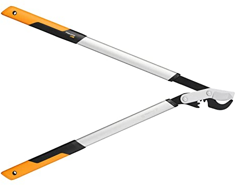Fiskars PowerGear X Bypass-Getriebeastschere für frisches Holz, Antihaftbeschichtet, Gehärteter Präzisionsstahl, Länge: 80 cm, Schwarz/Orange, LX98-L, 1020188