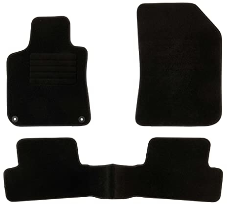 DBS - Tapis de Sol Voiture - sur Mesure - Adapté à Votre Peugeot 308/308 SW (09/2013-07/2021) Antidérapant : Clips de Fixation et Autogrip - 3 pièces : Protection du Pont arrière - Moquette