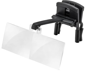 Eschenbach Optik Vorsetzlupe laboCLIP mit 2X-Vergrößerung zum Aufstecken auf die Korrektionsbrille für die Arbeit oder Freizeit- und Hobbybereich - Made in Germany