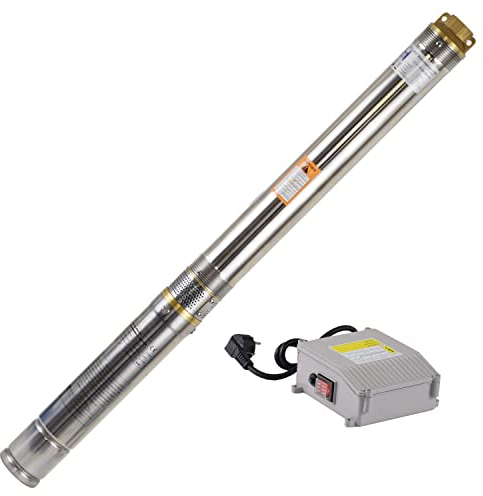 Agora-Tec® 3 Zoll Brunnenpumpe Tiefbrunnenpumpe 550W 15m Kabel