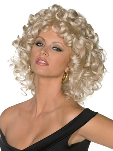 Smiffys Perücke Grease Sandy letzte Szene, Blond, Lockig Halloween