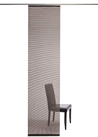 Homing halbtransparenter Flächenvorhang Uni Schiebegardine (1 Stück), Hasel braun, Wohnzimmer Schlafzimmer Kinderzimmer 245 x 60 cm