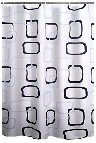 RIDDER Duschvorhang Textil Geo blau 180x200 cm