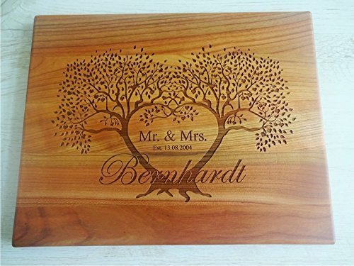 Planche à Découper en Bois Gravée et Personnalisée avec des Arbres | Cadeau personnalisé | Planche à Pain | Cadeau Femme | Cadeau de mariage | Planche Bois par Algis Crafts