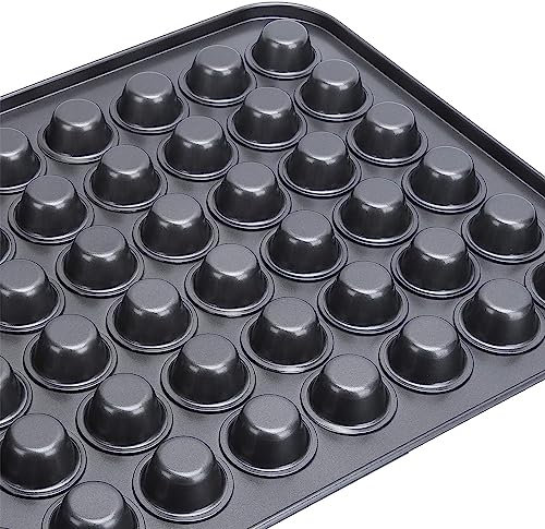 Mini moule à muffins de 48 tasses antiadhésif, Mini moule à cupcake en acier au carbone Mini plateau à muffins Moule à cupcake Moules à muffins