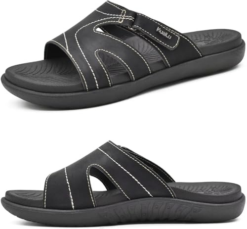 KuaiLu Chanclas Mujer Moda Ortopedicas Comodas Soporte del Arco Chancletas | Baño Verano Cool Playa Piscina Ligera Abierta Sandalias,Antideslizante Suela Interior y Exterior Zapatos EU36-43
