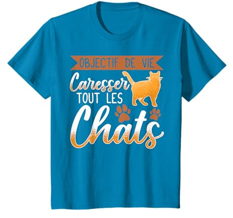 objectif de vie caresser tout les chats, chat humour T-Shirt