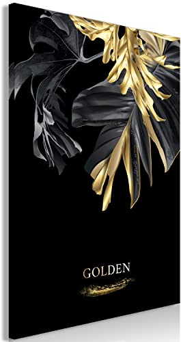 murando - Akustikbild Blatt Bilder Hochleistungsschallabsorber Schallschutz Leinwand Akustikdämmung 1 tlg Wandbild Raumakustik Schalldämmung Palmblatt Monstera Blätter b-C-1008-b-a